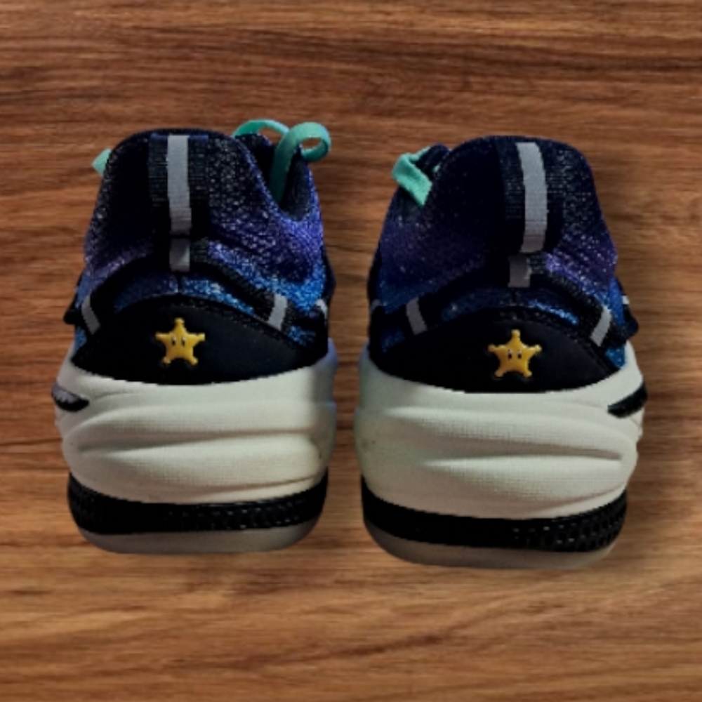 Puma Super Mario Men's  Navy and Teal Sneakers - Picture 4 of 9